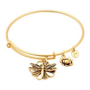 Chrysalis Gold-tone Dragonfly Expandable Bangle